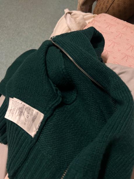 Zelený crop sveter, h&m,s