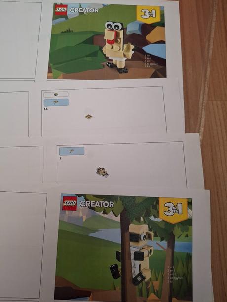 Lego návod koala a pštros,