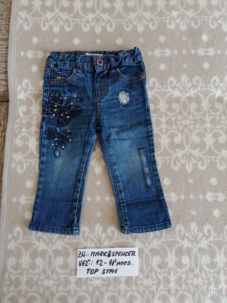 Dievčenské rifle zn.marks&spencer veľ.12-18mes., marks & spencer,74