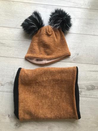Krásny teplý set čiapka a nákrčník, 98