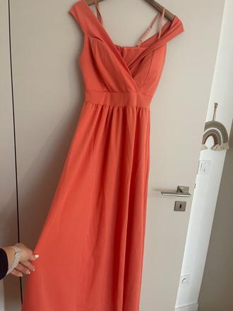 Koralové spoločenské šaty, m