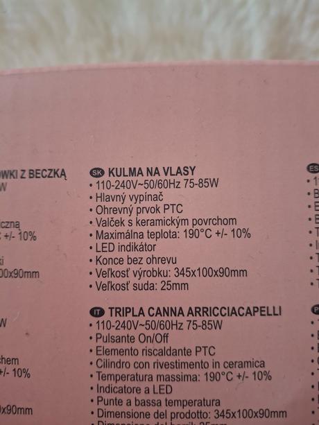 Nova elle 3kulma na vlasy 3 roky v zaruke s doklad, 