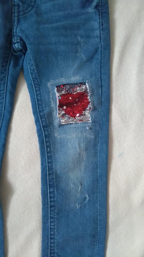 Trendové rifle s flitrovym srdieckom, dopodopo,98