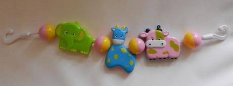 Hrkálky v tvare zvieratiek na kočík,