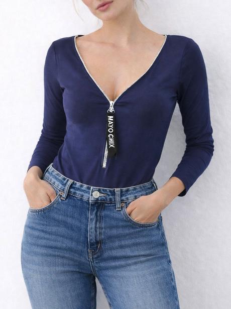 Modry svetrik mayo chix, mayo chix,m