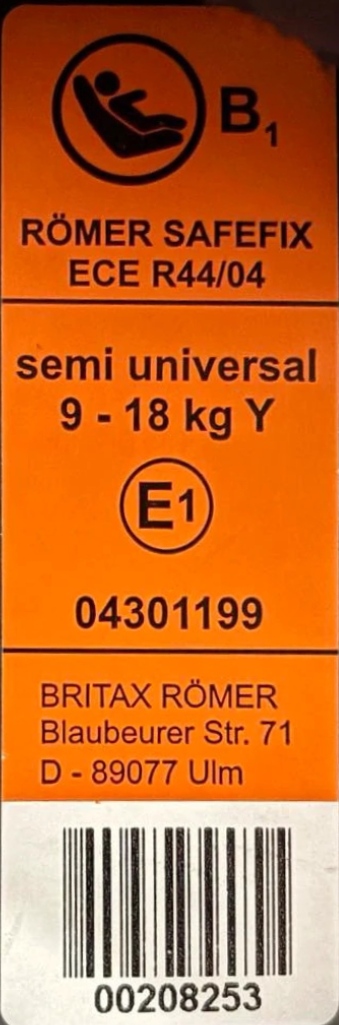 Autosedačka römer britax 9-18 kg, römer