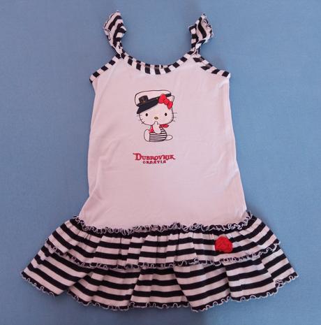 Letné dievčenské šaty hello kitty v. 116/122, 116