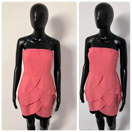 Dámske lososové šaty elegantné (m), m