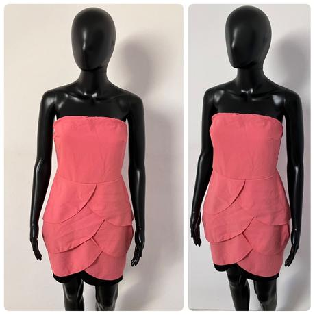 Dámske lososové šaty elegantné (m), m