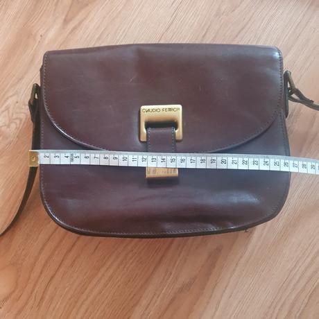 Kožená kabelka claudio ferrici, 