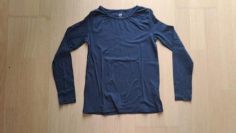 Tmavomodré tričko, h&m,134