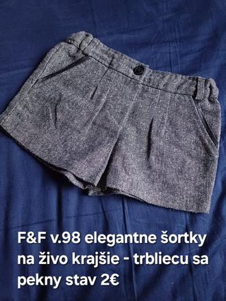Teplejšie elegantne šortky, f&f,98