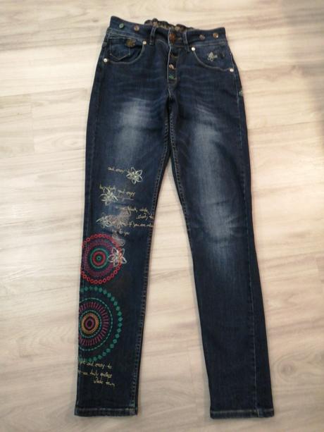 Desigual vyšívané rifle, desigual,m