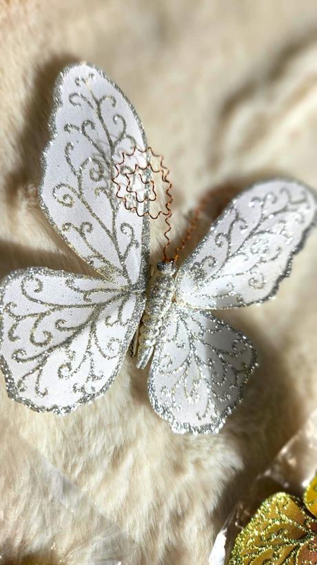 Dekoratívne motýle na štipci, 8 ks,