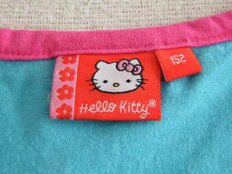 Bledomodre tricko hello kitty, 140