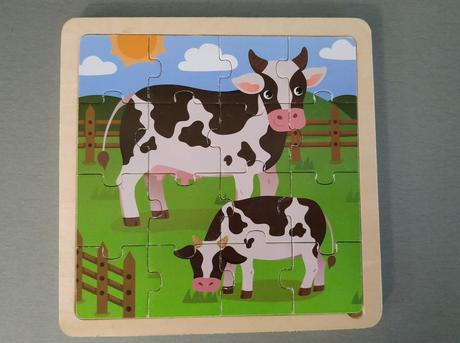 Drevené puzzle kravičky, 