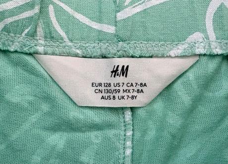 Listové šortky veľ. 128, h&m,128