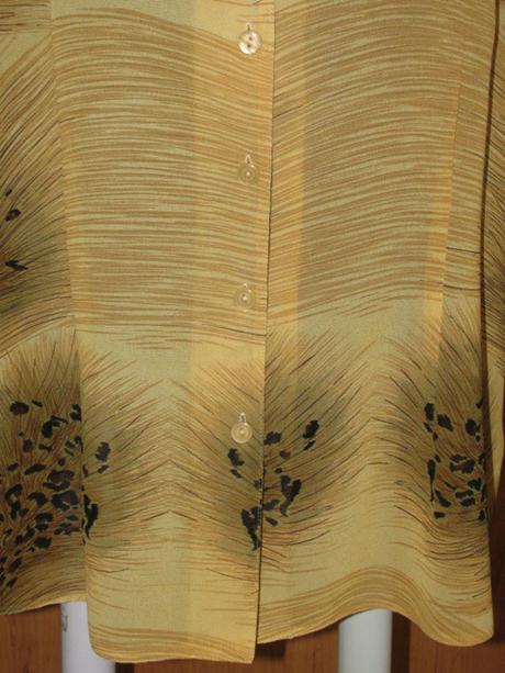 Hnedo - žltá blúzka, 48