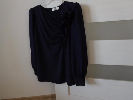 Blúzočka pružná s tilovým rukávom, 36/38 v,, 38