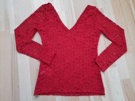 Elegantné čipkované tričko, m