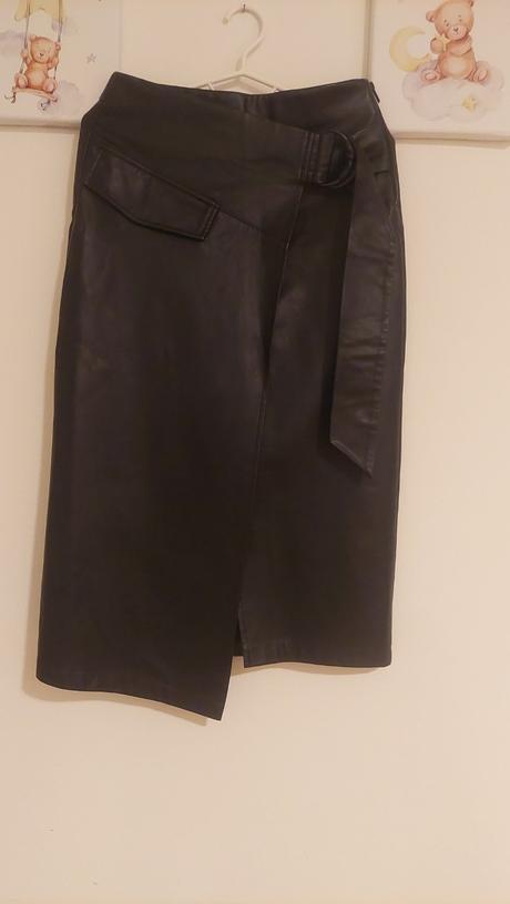 Dlhá sukňa zara koženková, zara,s