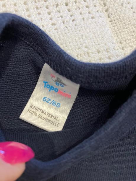 Chlapčenské body s nápismi topomini (62-68), topomini,62