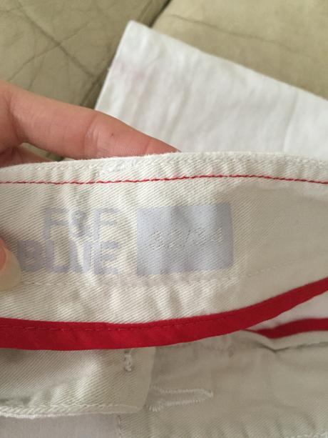 Biele lanové nohavice, f&f,32