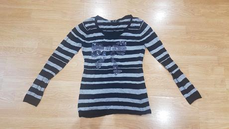 Pulóver v. m/l s flitrovou mašľou v predu, m