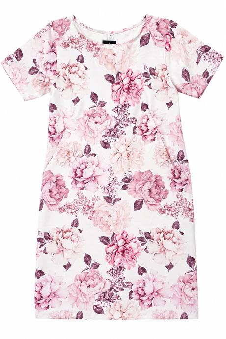 Dámske kvetované šaty s vreckami, l / m / xl / xxl / xxxl