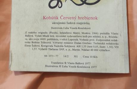 Kohútik červený hrebienok, 