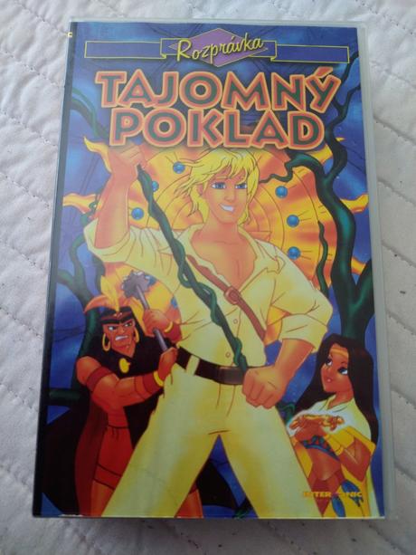 Retro rozprávka tajomný poklad na vhs, 