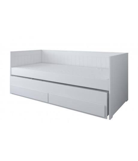 Detská posteľ s prístelkou a úložným priestorom, šírka (cm): 90,dĺžka (cm): 200