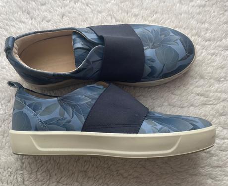Modre kvetovane slip-on ecco, ecco,37