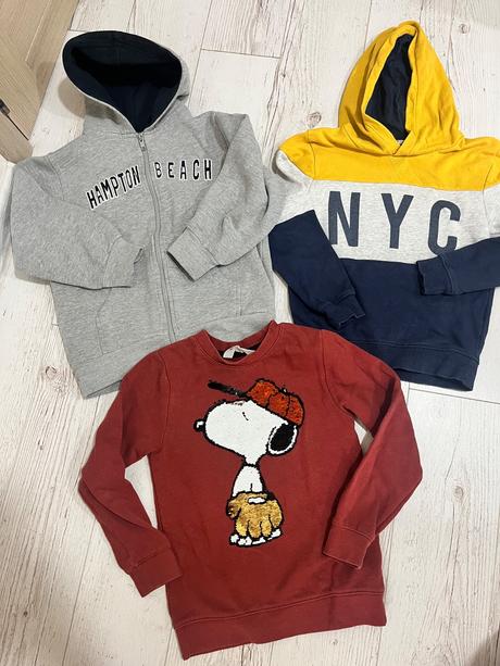 Mikina chlapec 122/128 3ks, h&m,122
