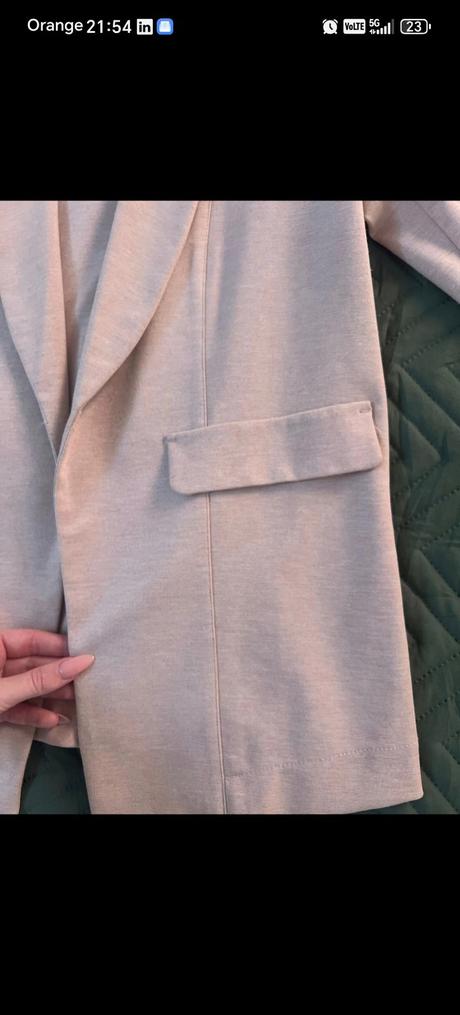 Sako jemna farba bezovo-ruziva, viac do bezova s,m, orsay,m