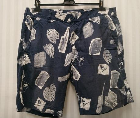 Pánske modro sivé kraťasy so vzorom, carhartt, l, l