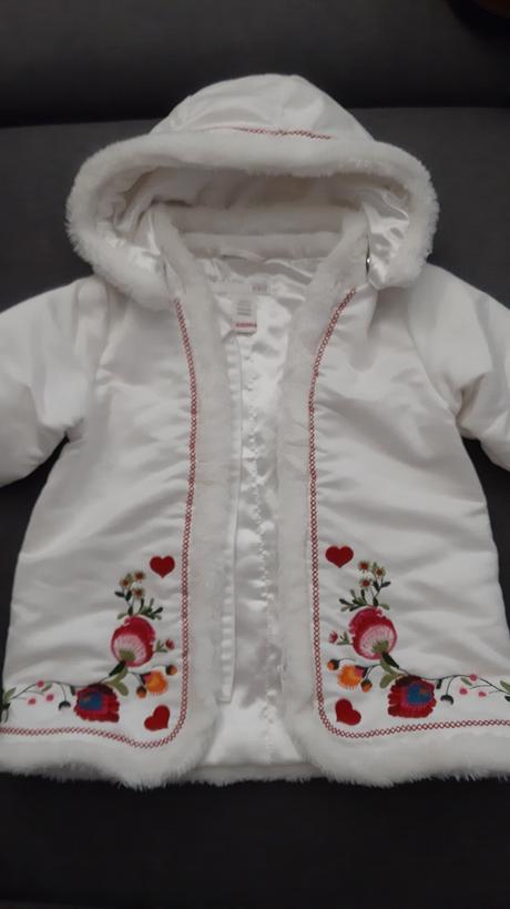 Nádherný zimný kabátik, h&m,80