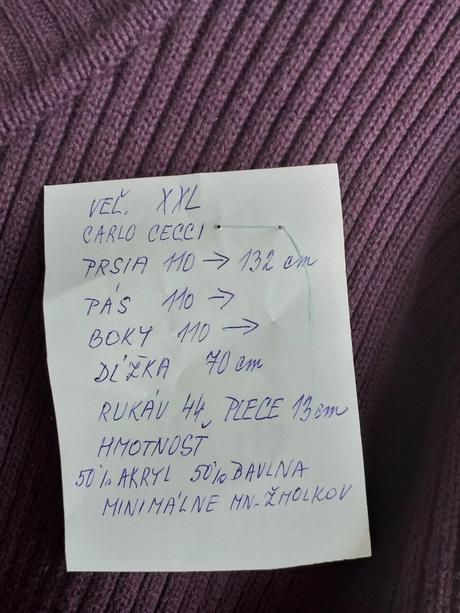 Sveter bordovofialový, xxl