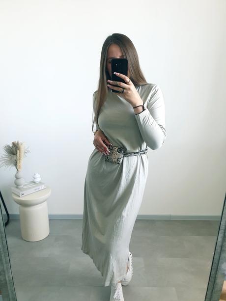 Tričkové midi šaty m, h&m,38 / m