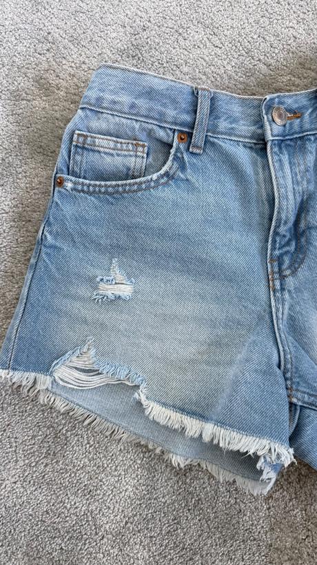 Denimové šortky s dierami zara 156cm, zara,152