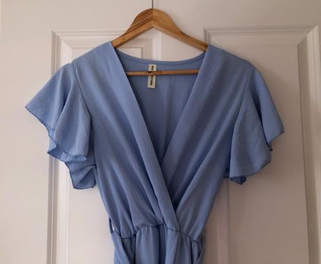 Bledomodré spoločenské šaty, s/m, s