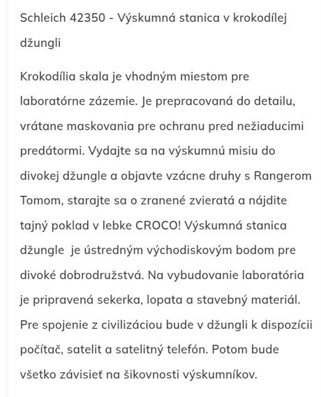 Schleich výskumná stanica divočina, 