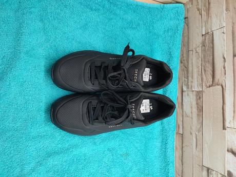 Skechers 38 - dámske čierne kožené topánky, skechers,38