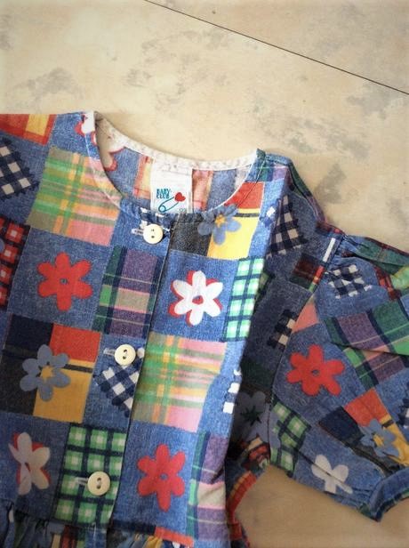 Riflové patchworkové šaty, baby club,92