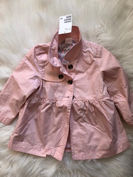 Zvonový bavlnený trenčkot, h&m,92