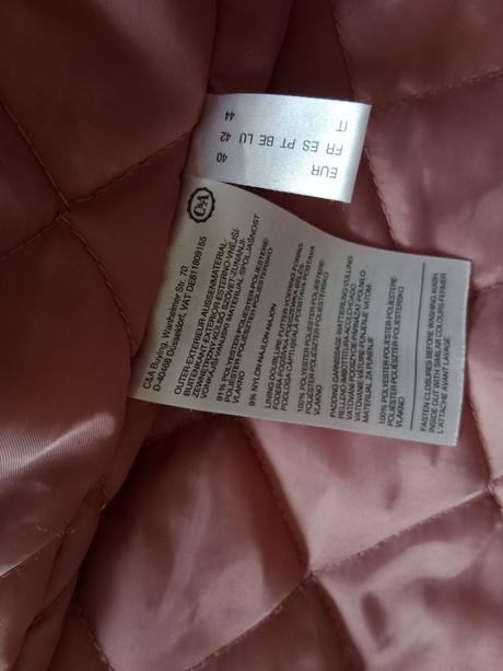 Jemná tepla ružová bunda/vetrovka, c&a,40