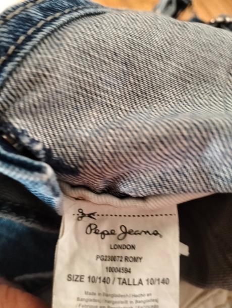 Rifľové kraťasy na traky, pepe jeans,140