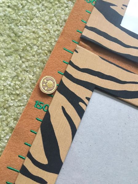 Nástenný merač výšky dieťatka + foto, tiger, 