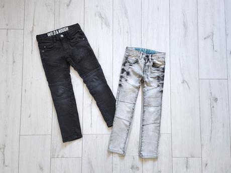2x biker jeansy 116/122, dopodopo,116