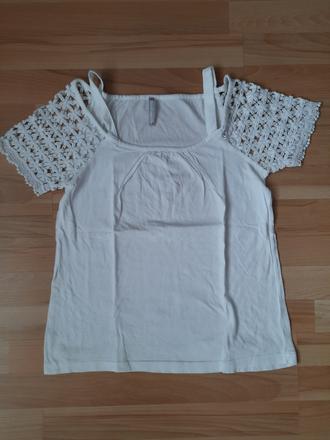 Tričko s čipkovanými rukávmi, m